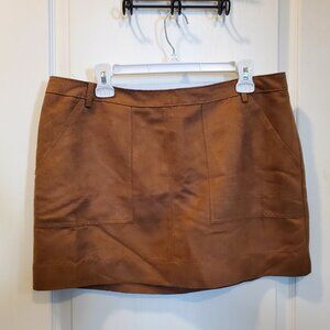 Nordstrom Hinge Faux Suede Mini Skirt with Pockets - Size 1(10/12)